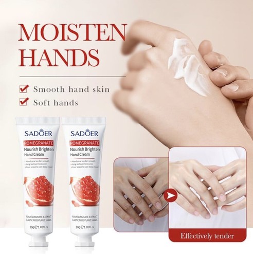 Lot Of 3 Sadoer Pomegranate Nourish Brighten Hand Cream 30g/1.05fl oz - Picture 5 of 5