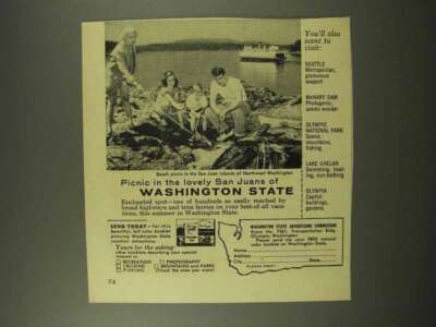 1956 Washington State Tourism Ad - San Juans