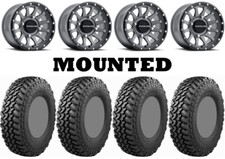 Kit 4 Nitto Trail Grappler Sxs Tires 33x9.5-15 On Raceline Trophy Gray Pol