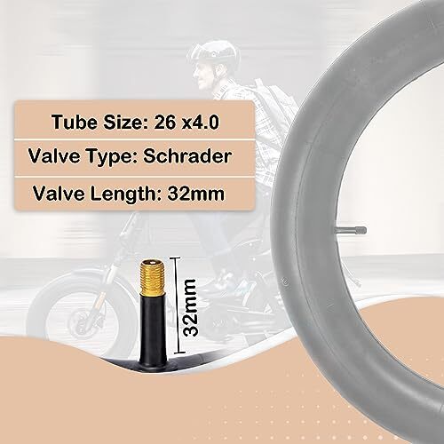 Fat Bike Inner Tubes 20x4.0/Inch EBike Fat Bicycle Inner Tube AV 32mm