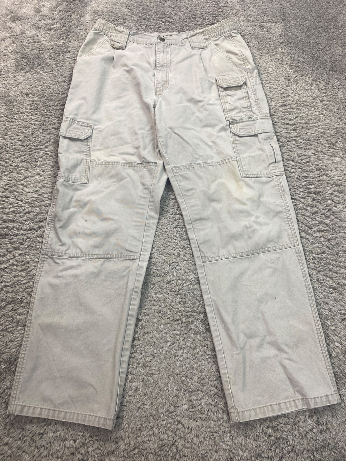 511 Tactical Pants Mens 34x32 Beige Ripstop Utility Double Knee Cargo Trousers