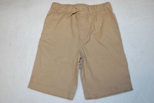 Boys BEIGE WOVEN BERMUDA SHORTS Front Rear Pkts SOME STRETCH Elas Waist L 10-12