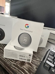 Google Nest  Programmable Wifi Smart Thermostat-G4CVZ- Charcoal*New-Sealed