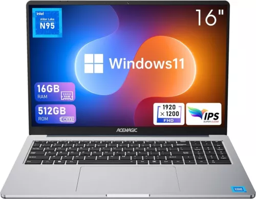ACEMAGIC 16.1" 15.6" FHD Notebook Laptop Intel AMD Ryzen 7 5700U 16GB 512GB SSD - Picture 2 of 17