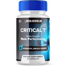 Critical T Male Pills Support Performance, Strength & Daily Energy 60 Capsules