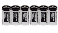 6 Panasonic CR123A 123A Industrial 3V Lithium Batteries