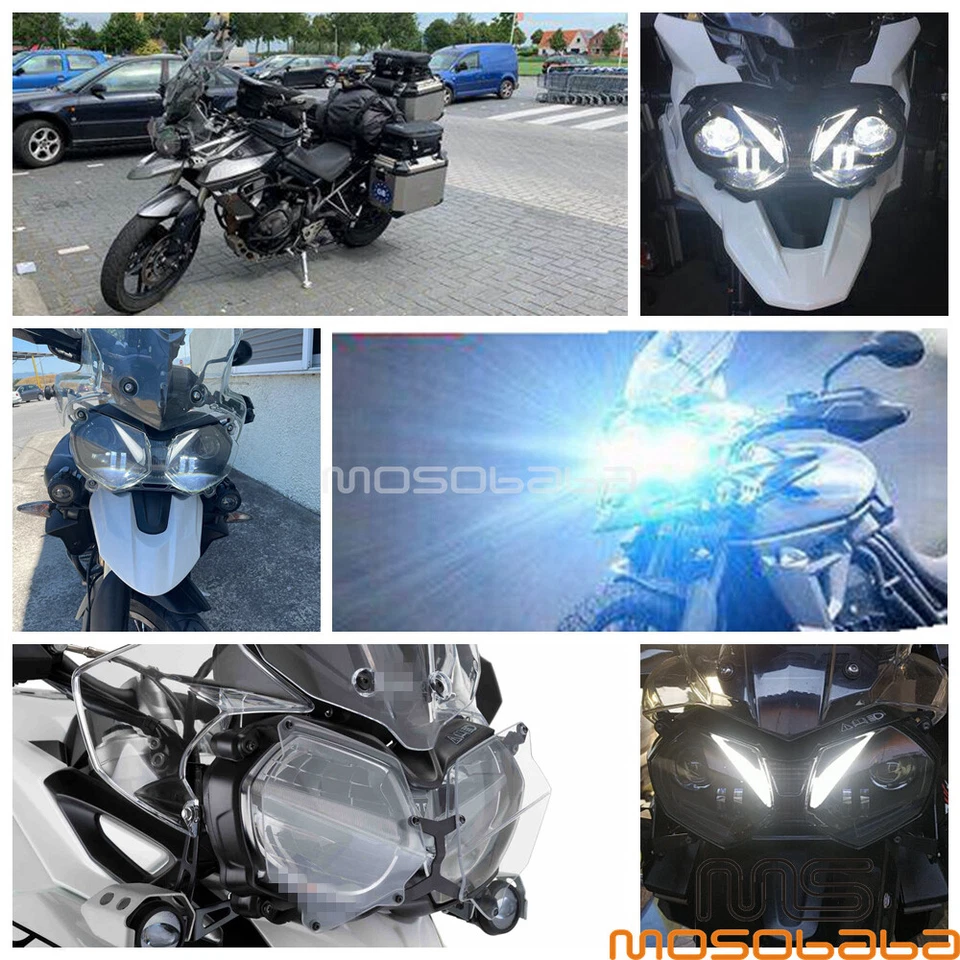 Faro LED Ojos de Ángel DRL Faro para Triumph Tiger 800 / Tiger Explorer Foto 2 de 4