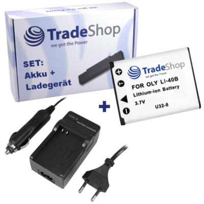 Akku 950mAh + LADEGERÄT Pentax M-30 M-40 T-30 W-30 L-30 DLi-63