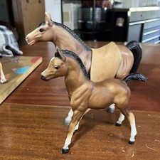 Vintage 1960 Plastic Horse With 15 Foul Great Shape