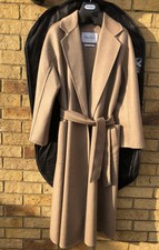 Max Mara 100% Cashmere Coat "labbro" Brown Uk 8 It 40 Made Italy Rrp £4,455 Bnwt