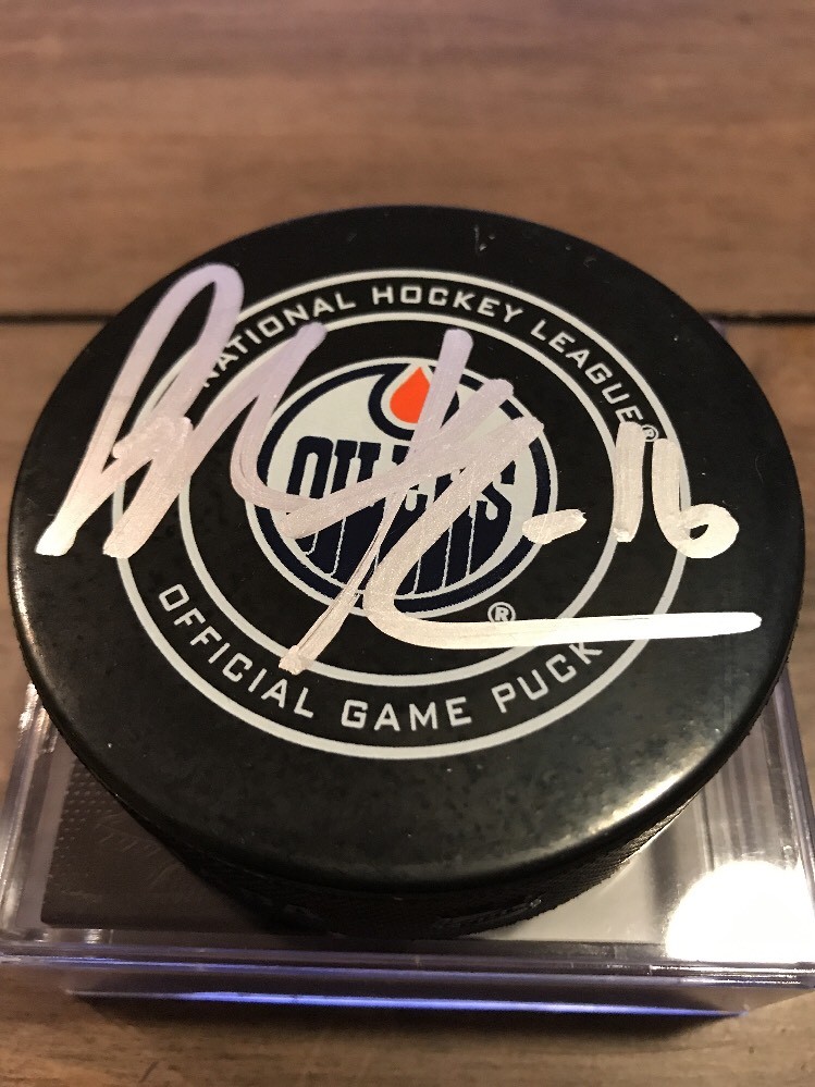 Jujhar Khaira Edmonton Oilers 2018 Official game Puck UK