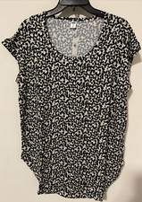 Old Navy Luxe Womens Medium Sleeveless Tunic Style Animal Print Blouse NWT A7061