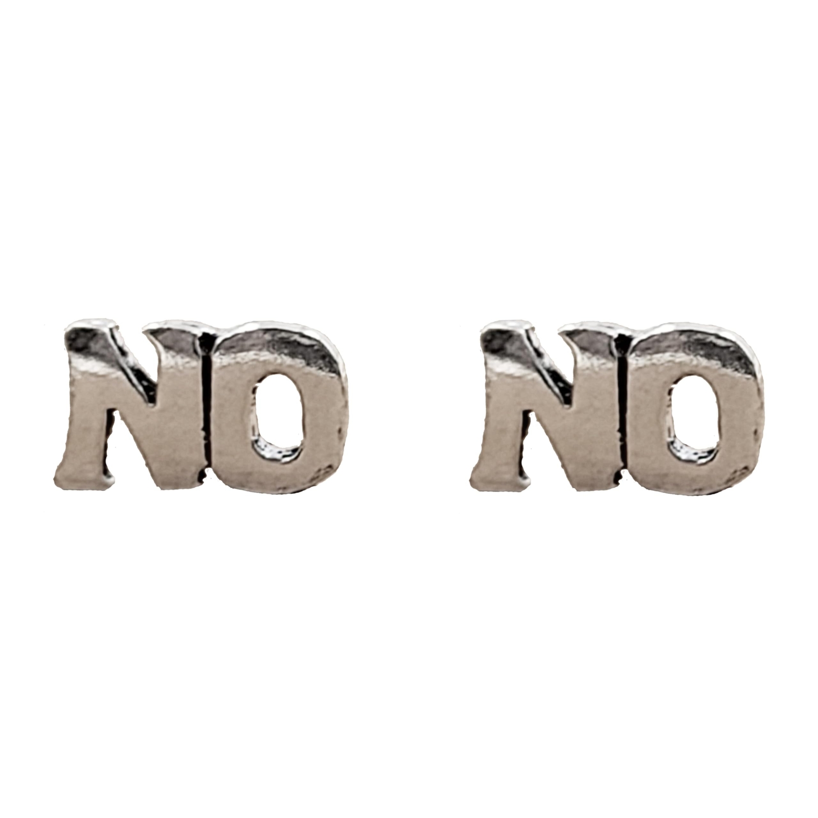 Word Script Earring Letter Studs Alphabet Earring 925 Silver Gift (No Word)