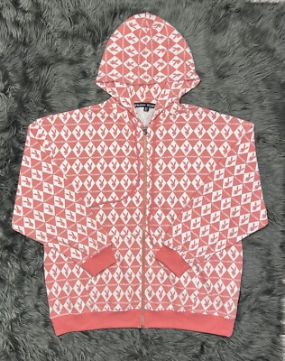 Playboy X Misguided Pink Oversize All Over Print Bunny Full Zip 