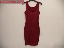 LAGSHIAN Women's Wine Red Sexy Bodycon Tank Basic Midi Club Dress, S X001VQP2U1