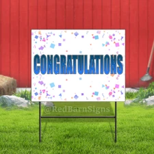 Congratulations Indoor Outdoor Coroplast Yard Sign 