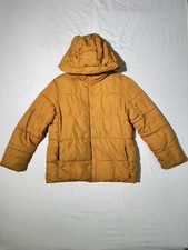 GAP Kids Cold Control Max Puffer Hoodie Jacket Size M 8-9 Years Gold Color
