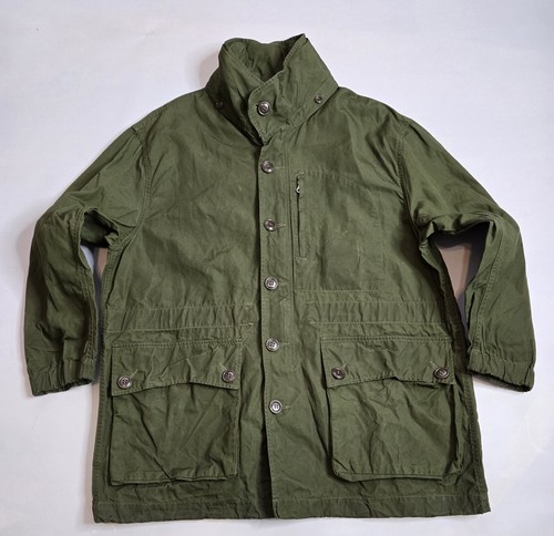 SAGE DE CRET MILITARY OLIVE COATED CANVAS MENS COAT MADE IN JAPAN SZ S MSRP $722