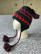 Vintage M R Knits Wool Ski Hat Made In The USA