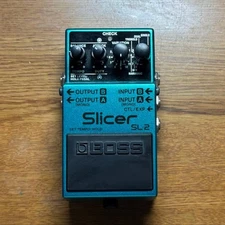 BOSS SL-2 Slicer Guitar Effects Pedal Blue Dual Output Input w/ Manual
