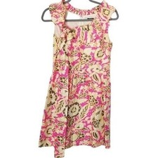 J. Crew Womens Floral Silk Mini Dress 4 Ruffle Baby Shower Easter Wedding Guest