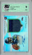 PGI 9 Russell Wilson 2012 Topps Platinum #138 3 Color Patch Auto #113/250 Rookie