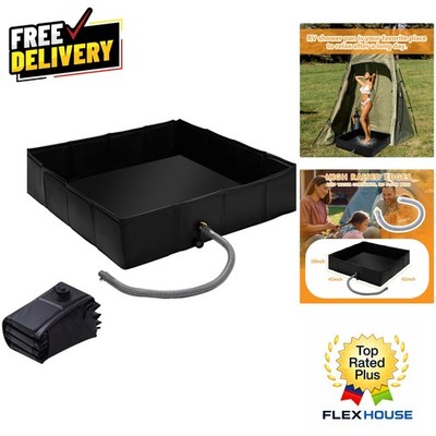 Lightweight Portable Shower Pan with Efficient Drainage - Perfect for Camping