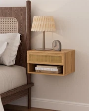 Floating Nightstand, Small Modern Floating Nightstand with Drawer, Floating S...
