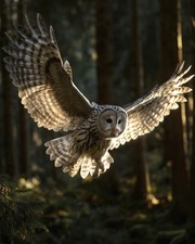 Owl Wildlife Portrait Wall Art 8x10 Bird Print Decor - 260330137