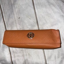 Tory Burch Orange Eyeglass Case with Gold Logo