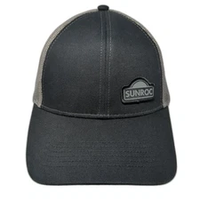 Sunroc Clyde Snapback Trucker Hat Black One Size Mesh Back 6 Panel Cap America
