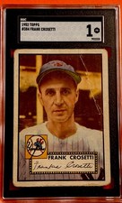 1952 TOPPS #384 FRANK CROSETTI SGC 1 PR HIGH #384 Creased