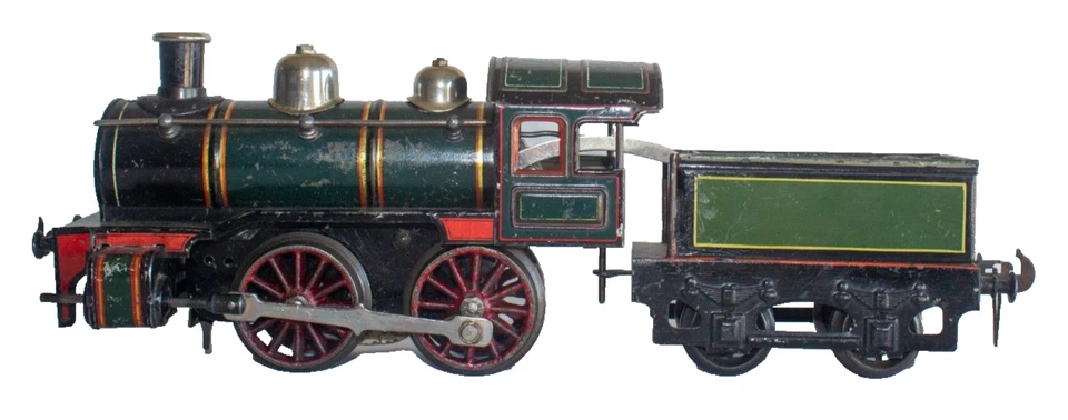 1910-1915 Carette 1-gauge Clockwork Locomotive w/ Tender - Image 2 of 4