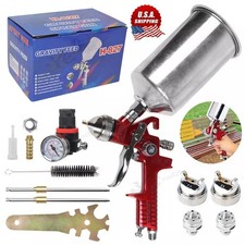 3-nozzle Hvlp Air Spray Gun Kit Auto Paint Car Primer Detail Basecoat Clearcoat