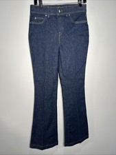 Spanx SPANXshape EveryWear Flare Jeans Raw Indigo Women Medium Pull On 21266R