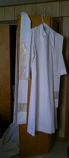 CHAGALL DESIGN LIMITED ANGELS DESIGN SILK CHURCH COPE SIZE MEDIUM MADE IN USA