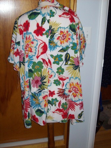 Blusa donna Emery Rose casual manica corta stampa floreale con cintura - taglia 4X - Foto 2 di 6