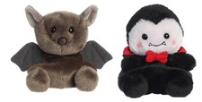 Aurora 2 Pc Halloween Palm Pal Plush Bundle, Luna Bat and Viktor Vampire