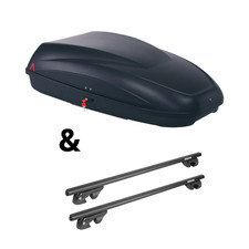 Für VW Polo Fliessheck 9N - Dachträger Menabo Sherman & Dachbox Krono 320 Neu