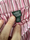 Wild Fable Women's Pants Pink White Striped Ruffle Elastic Waist Regular M EUC — photo 3
