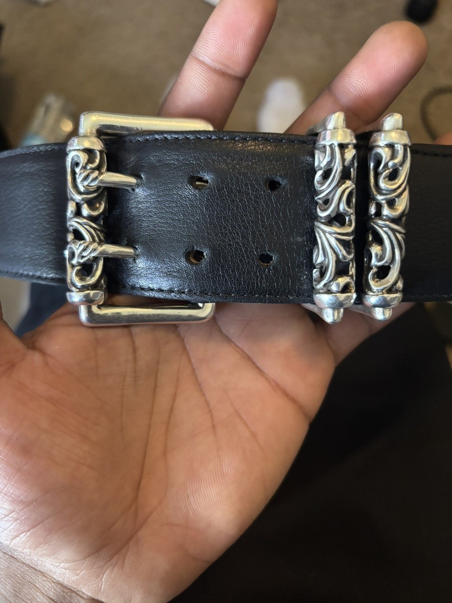 Vintage Chrome Hearts Double Pin XL 2 inch Roller Buckle | eBay