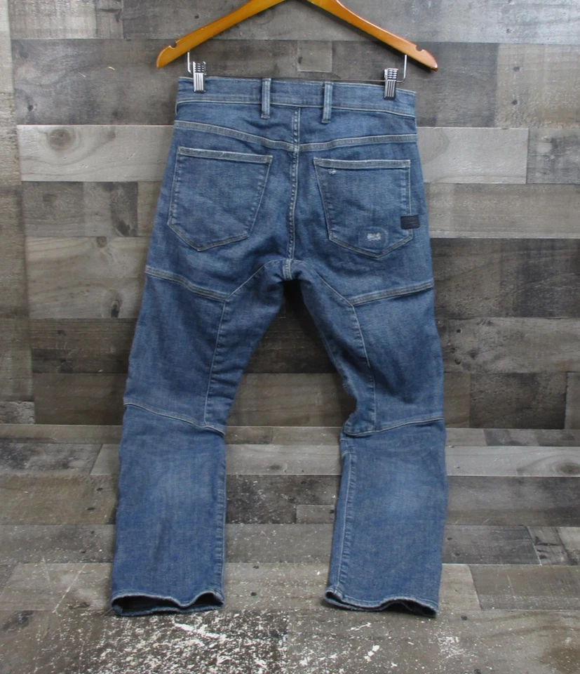 Jeans ajustados G Star Raw Rackam 3D para hombre 30x32 azul premium mezclilla japonesa Foto 2 de 4