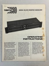 Biamp MODEL EQ/210 Graphic Equalizer Operating Instructions Manual Vintage