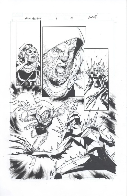 BLOOD HUNTERS 4 pg 3 SEXY HOLLOWS EVE TRANSFORMS INTO WOLFMAN VS DAMASCENE