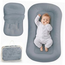 Infant Support Cushion - Baby Lounger for Newborn, 0-24 Months, GrayishBlue