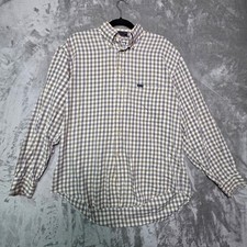 Faconnable Albert Goldberg Mens Plaid Button Down Shirt 100% Cotton M USA Made