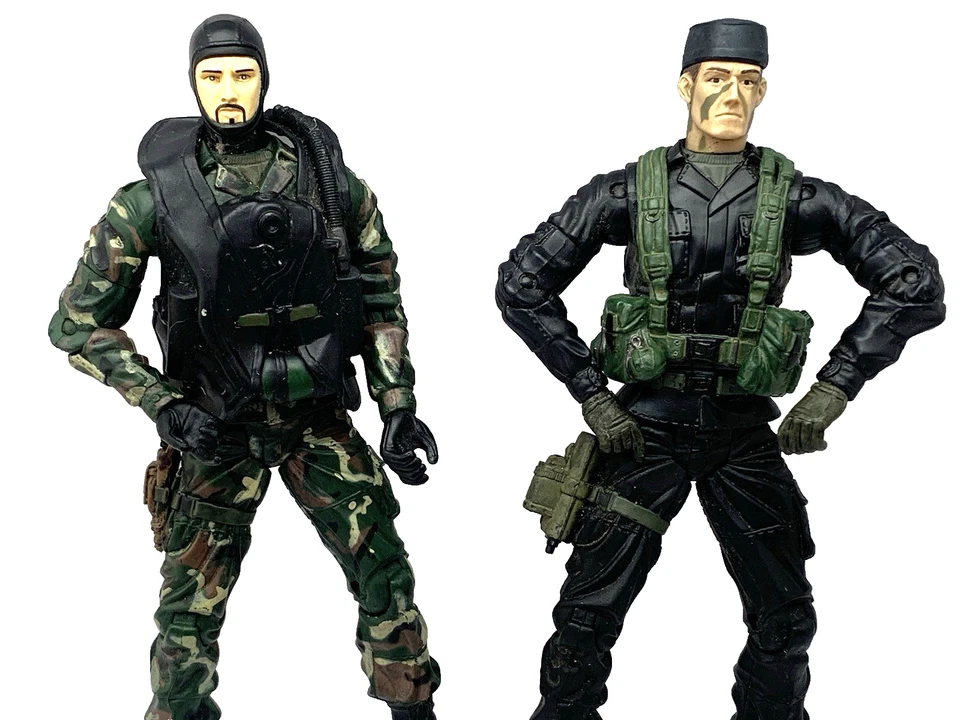 Fuerzas Especiales 1:12 Militar 6" Figura de Acción Resaurus 2000 Lote-2 Boina Verde Foto 2 de 4