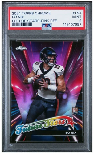 2024 TOPPS CHROME FUTURE STARS PINK REFRACTOR #FS4 BO NIX ROOKIE RC PSA 9