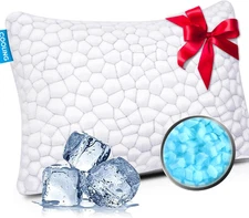Cooling Bed Pillows for Sleeping 1 Pack Shredded Memory Foam Pillows Adjustable 