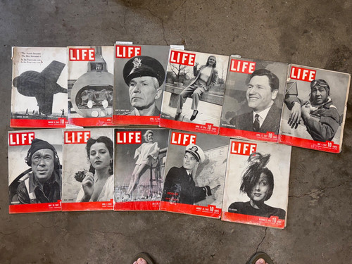 Life Magazine Lot Of 11 Military WWII 1942 classic vintage history lot bundle